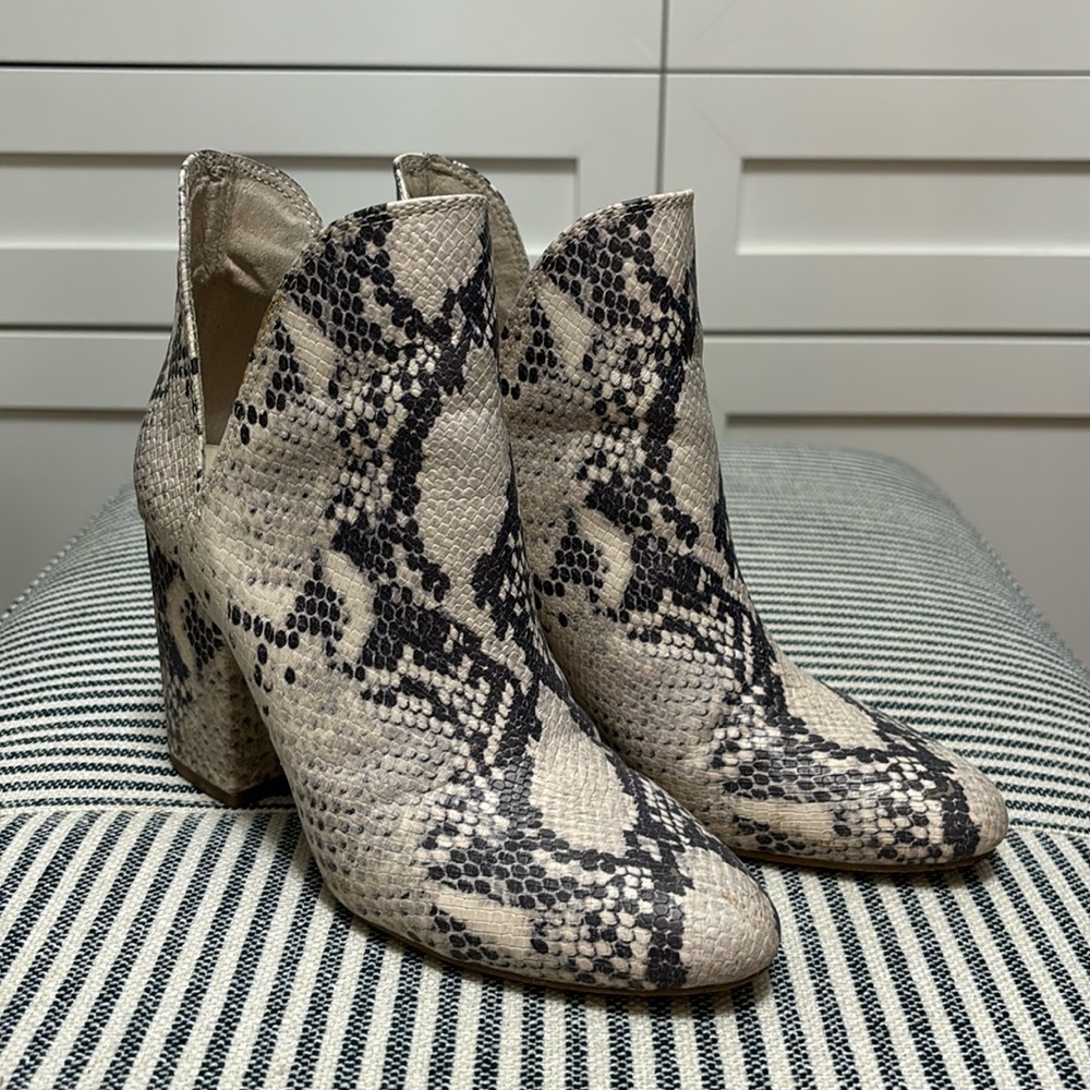 Steve Madden “Rookie” faux snake skin bootie